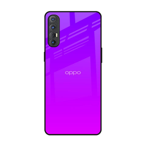 Purple Pink Oppo Reno 3 Pro Glass Back Cover Online