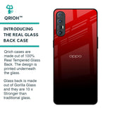 Maroon Faded Glass Case for Oppo Reno 3 Pro