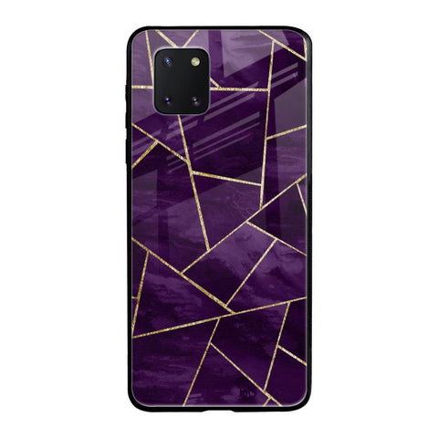 Geometric Purple Samsung Galaxy Note 10 lite Glass Back Cover Online