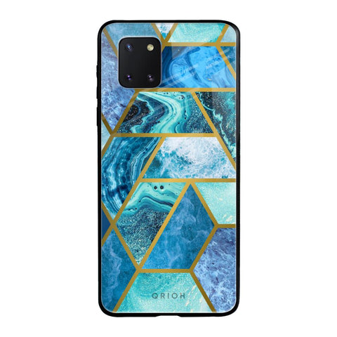 Turquoise Geometrical Marble Samsung Galaxy Note 10 lite Glass Back Cover Online