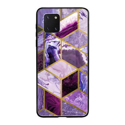 Purple Rhombus Marble Samsung Galaxy Note 10 lite Glass Back Cover Online