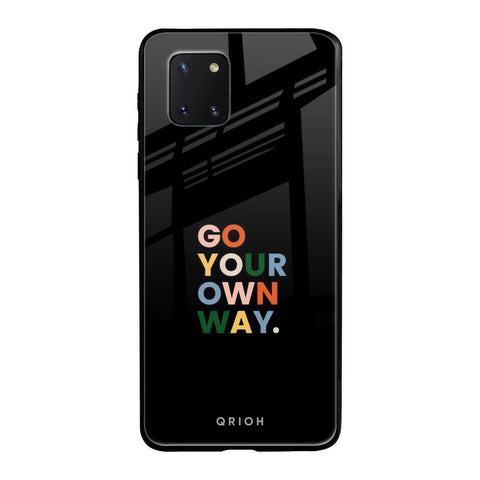 Go Your Own Way Samsung Galaxy Note 10 lite Glass Back Cover Online