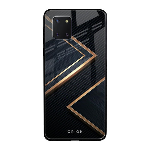 Sleek Golden & Navy Samsung Galaxy Note 10 lite Glass Back Cover Online