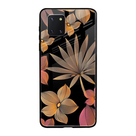 Lines Pattern Flowers Samsung Galaxy Note 10 lite Glass Back Cover Online