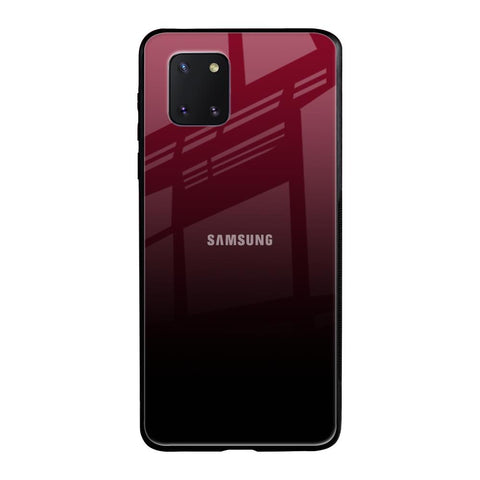 Wine Red Samsung Galaxy Note 10 lite Glass Back Cover Online