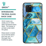 Turquoise Geometrical Marble Glass Case for Samsung Galaxy Note 10 lite