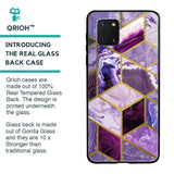 Purple Rhombus Marble Glass Case for Samsung Galaxy Note 10 lite