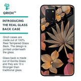 Lines Pattern Flowers Glass Case for Samsung Galaxy Note 10 lite