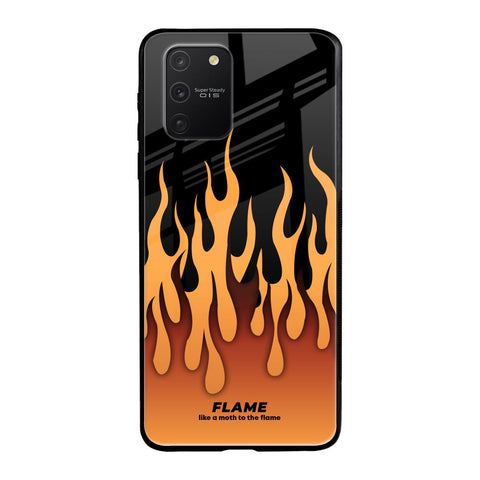 Fire Flame Samsung Galaxy S10 lite Glass Back Cover Online