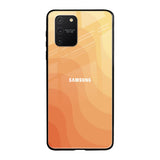 Orange Curve Pattern Samsung Galaxy S10 lite Glass Back Cover Online