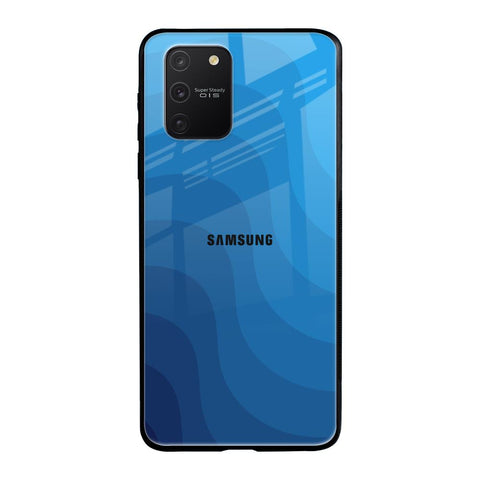 Blue Wave Abstract Samsung Galaxy S10 lite Glass Back Cover Online