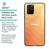 Orange Curve Pattern Glass Case for Samsung Galaxy S10 lite