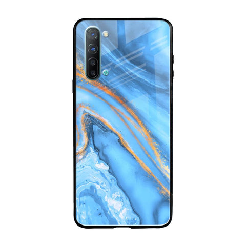 Vibrant Blue Marble Oppo Reno 3 Glass Back Cover Online