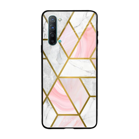 Geometrical Marble Oppo Reno 3 Glass Back Cover Online