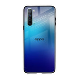 Blue Rhombus Pattern Oppo Reno 3 Glass Back Cover Online