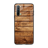 Wooden Planks Oppo Reno 3 Glass Back Cover Online