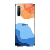 Wavy Color Pattern Oppo Reno 3 Glass Back Cover Online