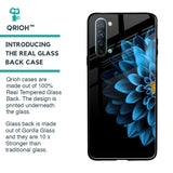 Half Blue Flower Glass Case for Oppo Reno 3