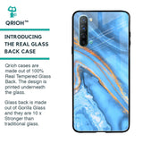 Vibrant Blue Marble Glass Case for Oppo Reno 3