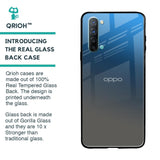 Blue Grey Ombre Glass Case for Oppo Reno 3