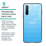 Wavy Blue Pattern Glass Case for Oppo Reno 3