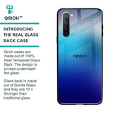 Blue Rhombus Pattern Glass Case for Oppo Reno 3