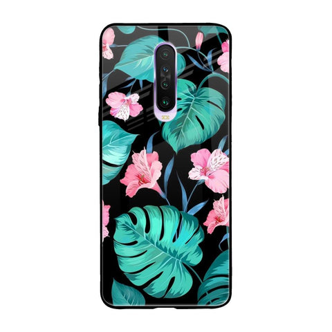 Tropical Leaves & Pink Flowers Poco X2 Glass Back Cover Online