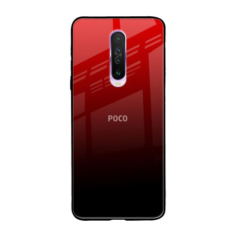 Maroon Faded Poco X2 Glass Back Cover Online