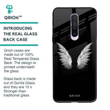 White Angel Wings Glass Case for Poco X2