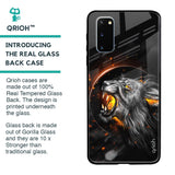 Aggressive Lion Glass Case for Samsung Galaxy S20