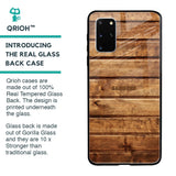 Wooden Planks Glass Case for Samsung Galaxy S20 Plus