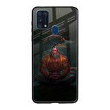 Lord Hanuman Animated Samsung Galaxy M31 Glass Back Cover Online