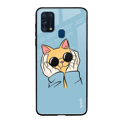 Adorable Cute Kitty Samsung Galaxy M31 Glass Back Cover Online
