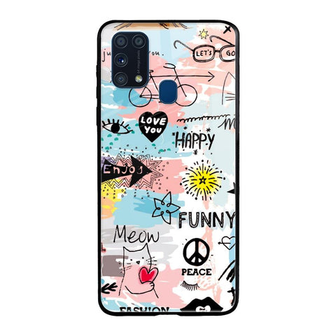 Just For You Samsung Galaxy M31 Glass Back Cover Online