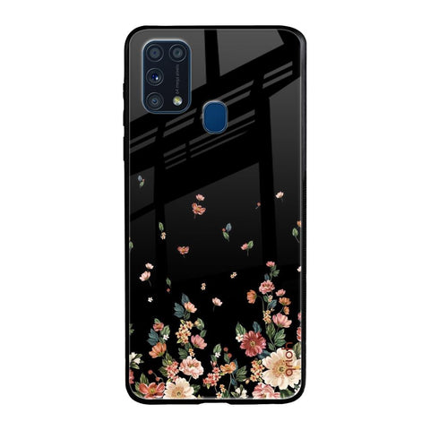 Floating Floral Print Samsung Galaxy M31 Glass Back Cover Online