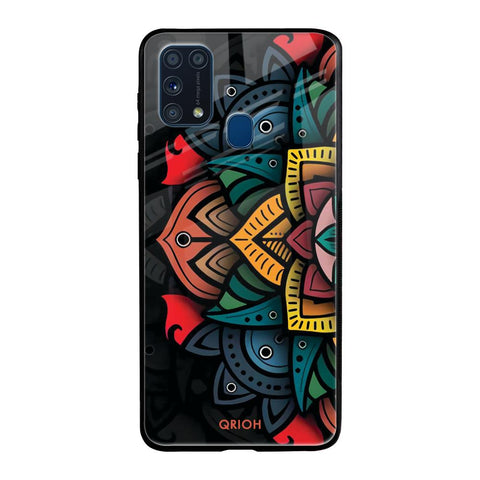 Retro Gorgeous Flower Samsung Galaxy M31 Glass Back Cover Online
