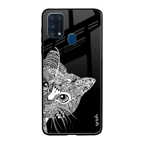 Kitten Mandala Samsung Galaxy M31 Glass Back Cover Online