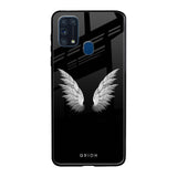 White Angel Wings Samsung Galaxy M31 Glass Back Cover Online