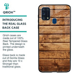 Wooden Planks Glass Case for Samsung Galaxy M31