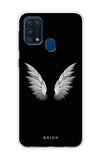 White Angel Wings Samsung Galaxy M31 Back Cover