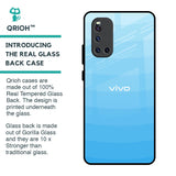 Wavy Blue Pattern Glass Case for Vivo V19