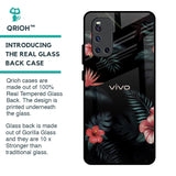 Tropical Art Flower Glass Case for Vivo V19