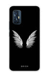 White Angel Wings Vivo V19 Back Cover