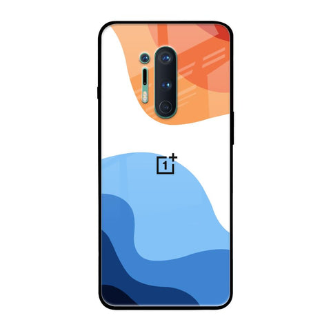 Wavy Color Pattern OnePlus 8 Pro Glass Back Cover Online