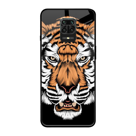 Angry Tiger Redmi Note 9 Pro Max Glass Back Cover Online