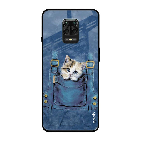 Kitty In Pocket Redmi Note 9 Pro Max Glass Back Cover Online