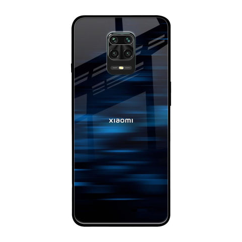 Blue Rough Abstract Redmi Note 9 Pro Max Glass Back Cover Online