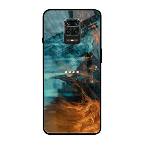 Golden Splash Redmi Note 9 Pro Max Glass Back Cover Online