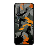 Camouflage Orange Xiaomi Mi 10 Glass Back Cover Online