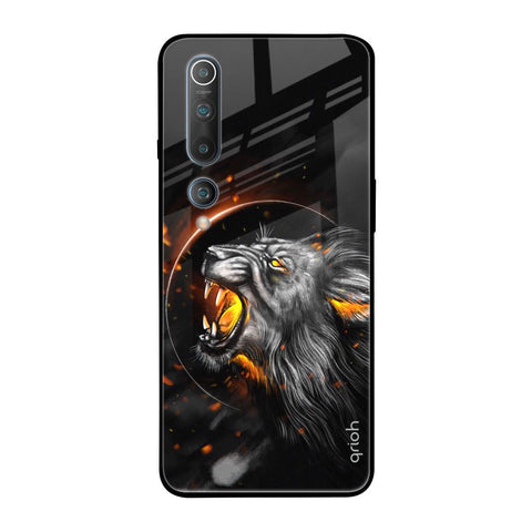 Aggressive Lion Xiaomi Mi 10 Glass Back Cover Online